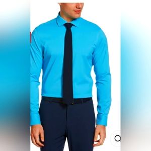 DAVID TAYLOR COLECTION DRESS SHIRTS SIZE XL 17 - 17.5  x 34-35 color Blue